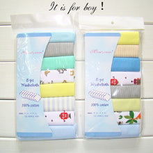 Load image into Gallery viewer, 8 pack 100% Cotton Newborn Baby Saliva, Nursing or Washcloth Towels