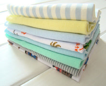 Load image into Gallery viewer, 8 pack 100% Cotton Newborn Baby Saliva, Nursing or Washcloth Towels